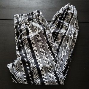 Dizzy Lissy Geometric Tribal Rouched Ankle Pants